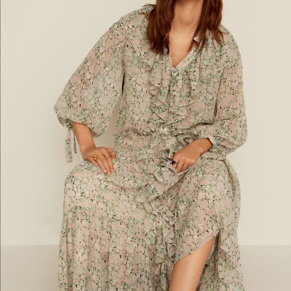 Mango Floral Ruffled Dress - Picture 4 of 9